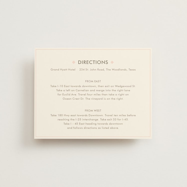 "Modern Barn Wood" - Direction Cards in Rose by Hanna M - Front