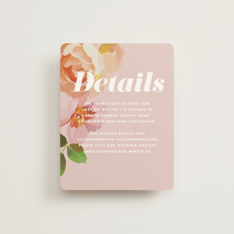 "July Garden" - Direction Cards in Petal by Olivia Kanaley Inman - Front