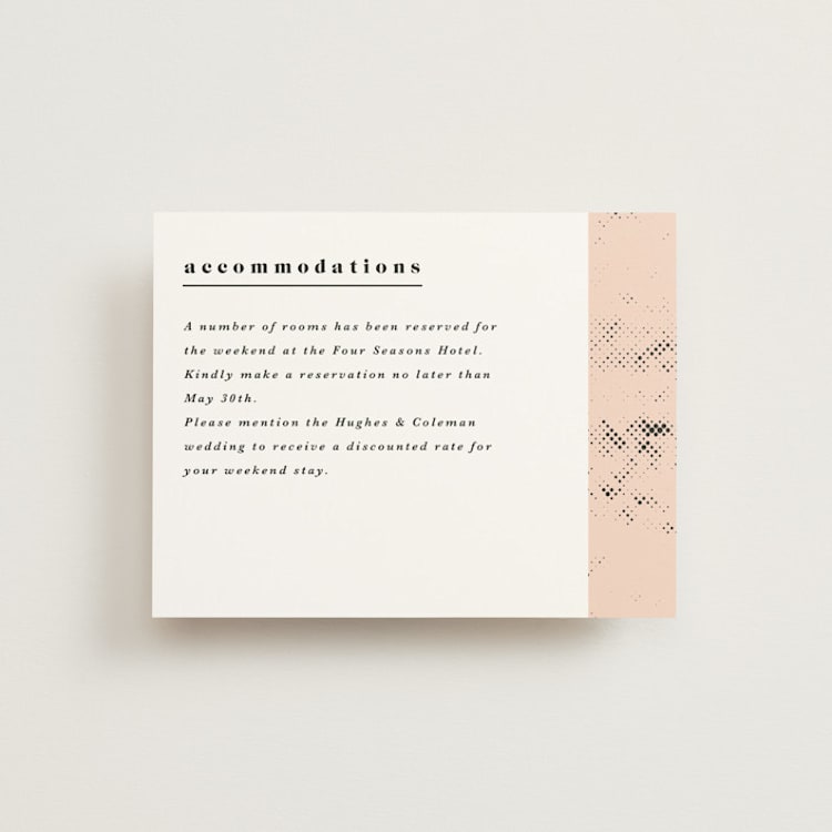 "New York" - Direction Cards in Blush by Nazia Hyder - Front