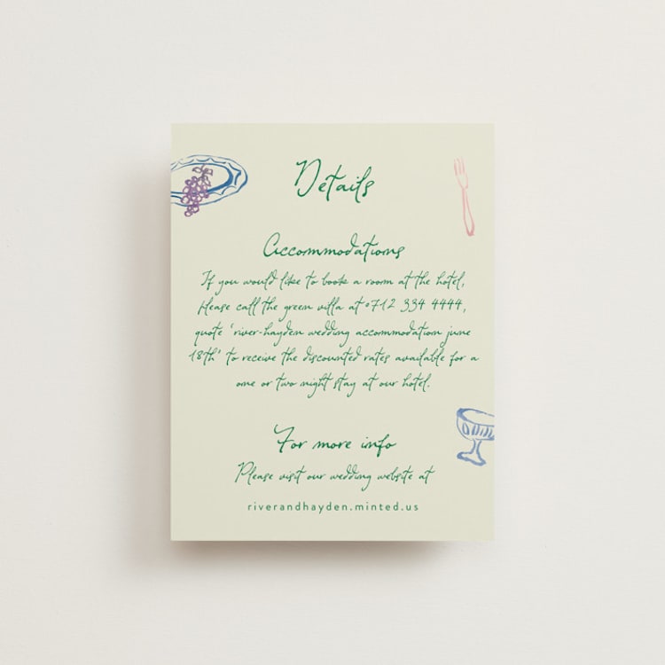 "tablescape drawing" - Direction Cards in Garden by Cass Loh - Front