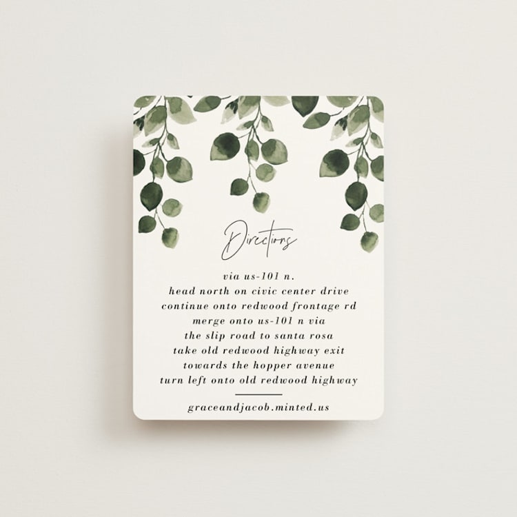 "green rush" - Direction Cards in Snow by Anupama - Front
