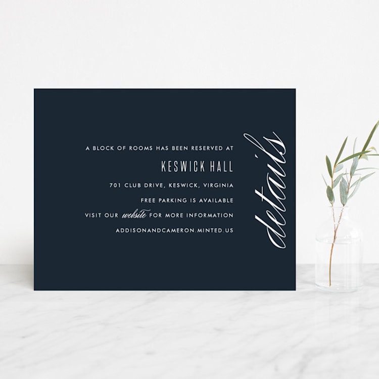 "Swoop" - Direction Cards in Midnight by Jen Banks - Front