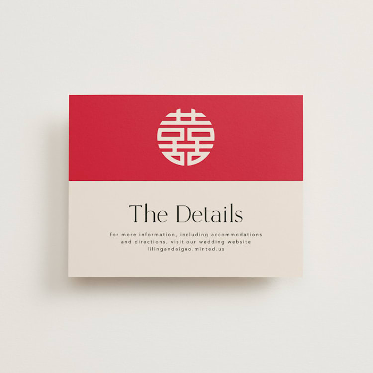 "Happy in Love" - Direction Cards in Cream by Inkblot Design - Front