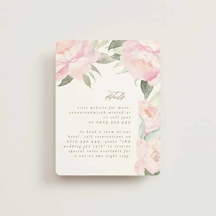"beautiful peonies" - Direction Cards in Spring by Phrosné Barwood - Front