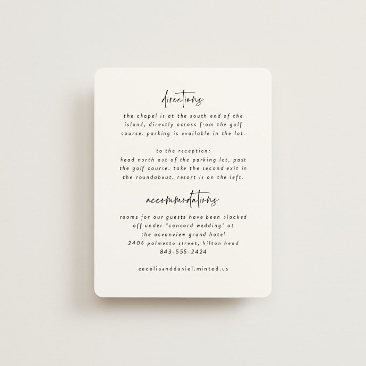 "In this together" - Direction Cards in Black Tie by Lea Delaveris - Front