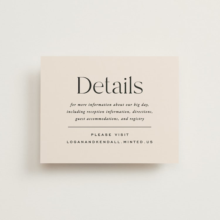 "Ivy" - Direction Cards in Ecru by Carly Reed Walker - Front