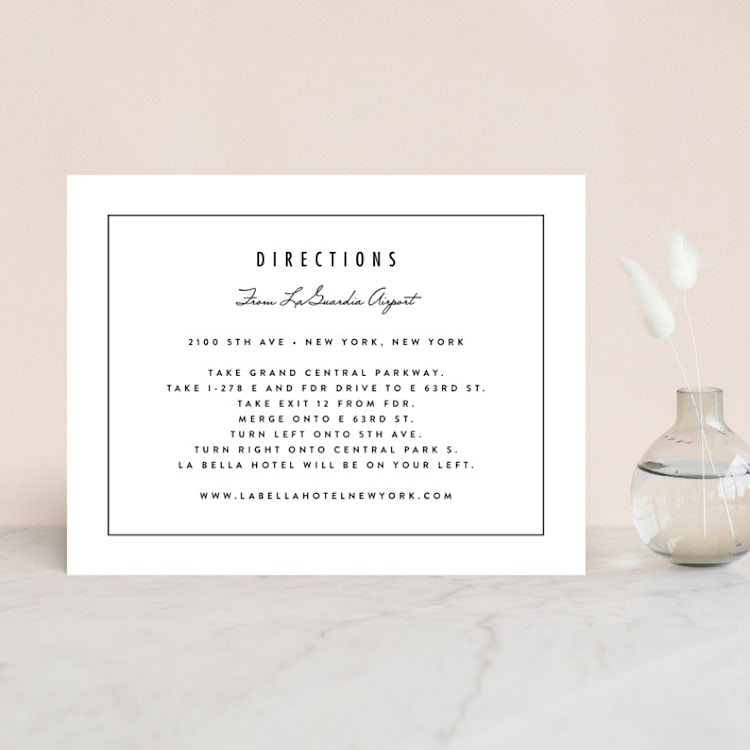 "Between the Lines" - Direction Cards in Blazer by Fine and Dandy Paperie - Front
