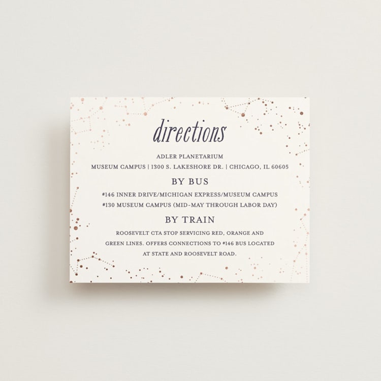 "Starlight" - Direction Cards in Blue Violet by Snow and Ivy - Front