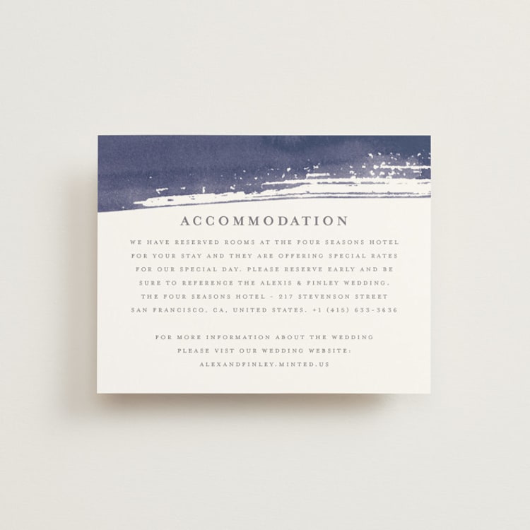 "Love" - Direction Cards in Navy by Shannon Chen of Four Wet Feet Studio - Front