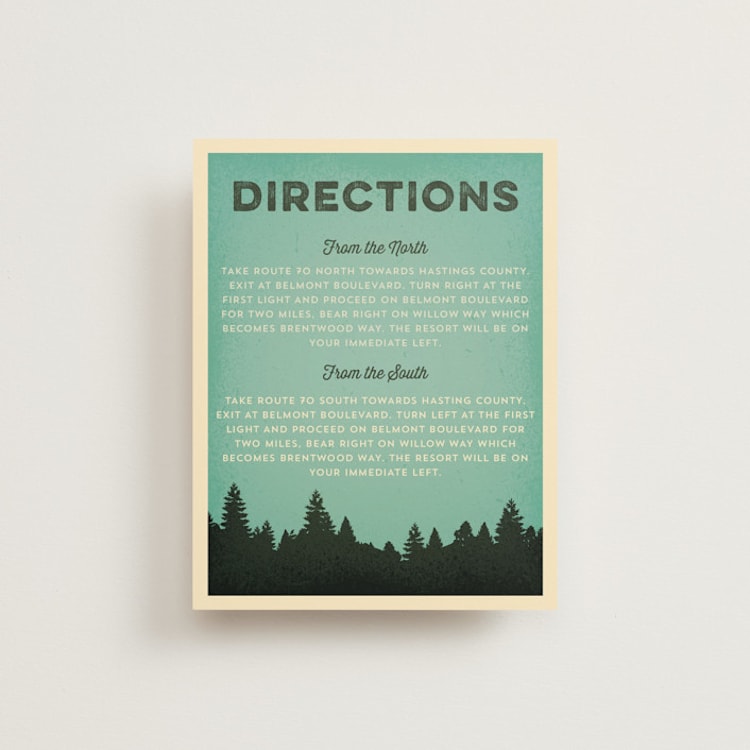 "Mountain View" - Direction Cards in Forest by Nam Bourassa - Front