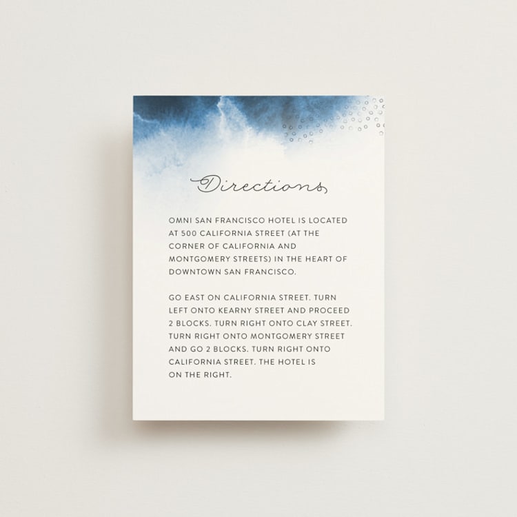 "Watercolor Dots" - Direction Cards in Agate by Maria Hilas-Louie - Front