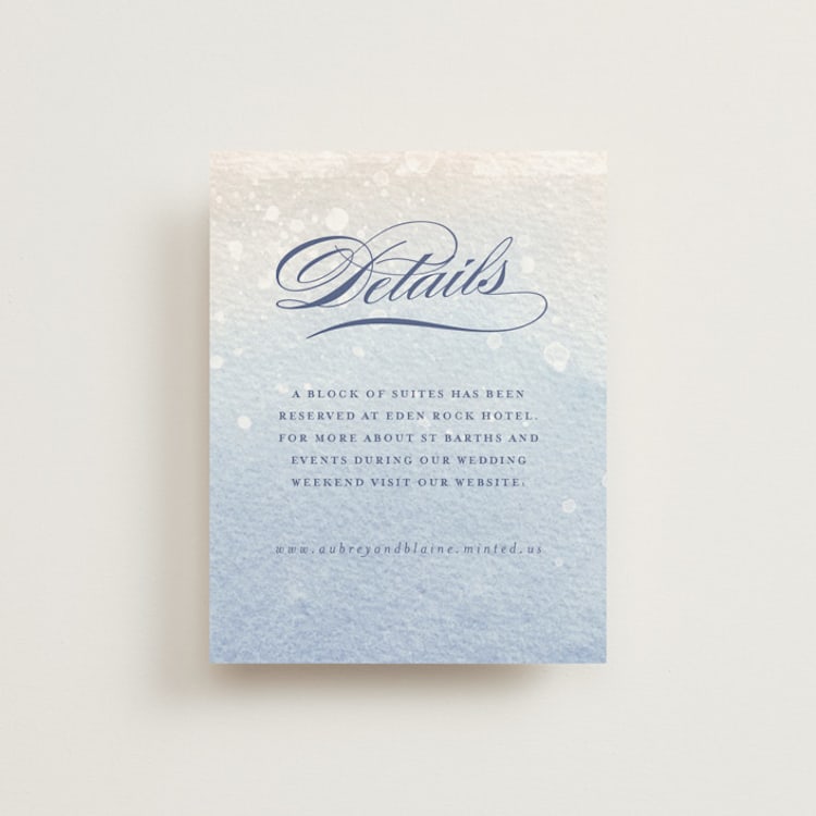 "Beachy" - Direction Cards in Ocean by Rebecca Daublin - Front