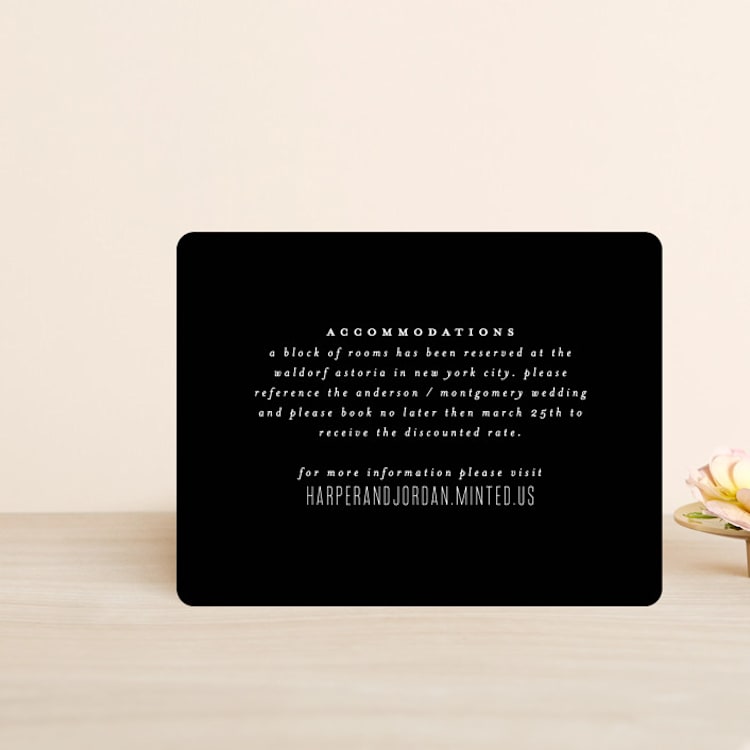 "Scripted Ampersand" - Direction Cards in Midnight by Roxy Cervantes - Front