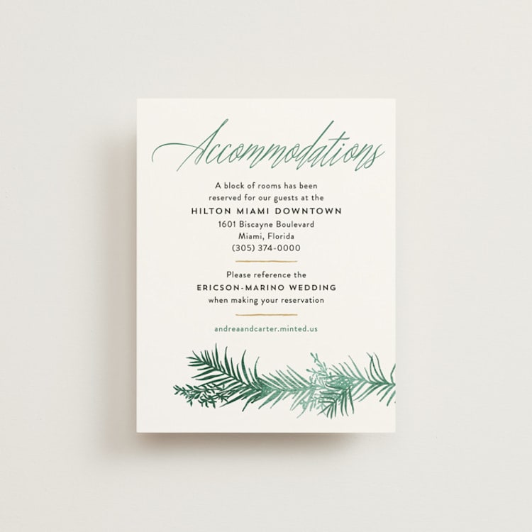 "Destination" - Direction Cards in Palm by Pink House Press - Front
