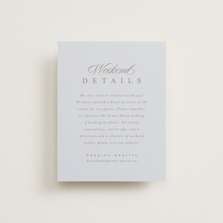 "Ocean Point" - Direction Cards in Sky by Everett Paper Goods - Front