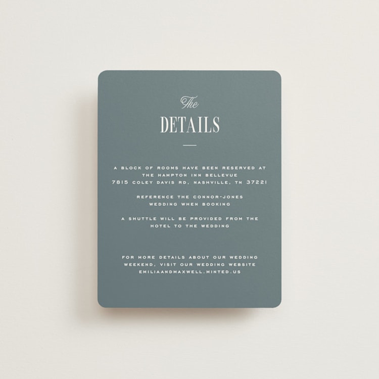 "Modern Stripes" - Direction Cards in Capri by Emily Betts - Front