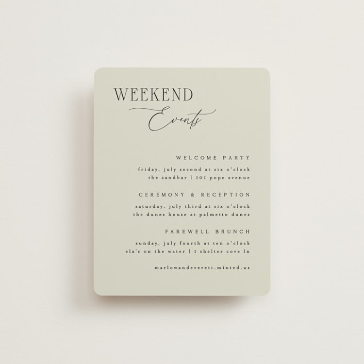 "Scripted Initials" - Direction Cards in Spring by Kelly Schmidt - Front