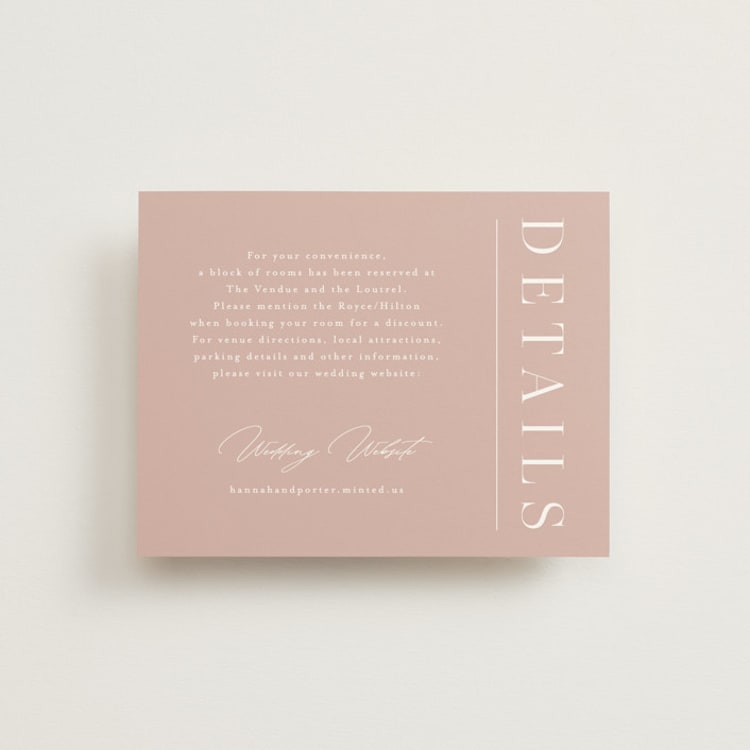 "Mystique" - Direction Cards in Linen by Ashley Rosenbaum - Front