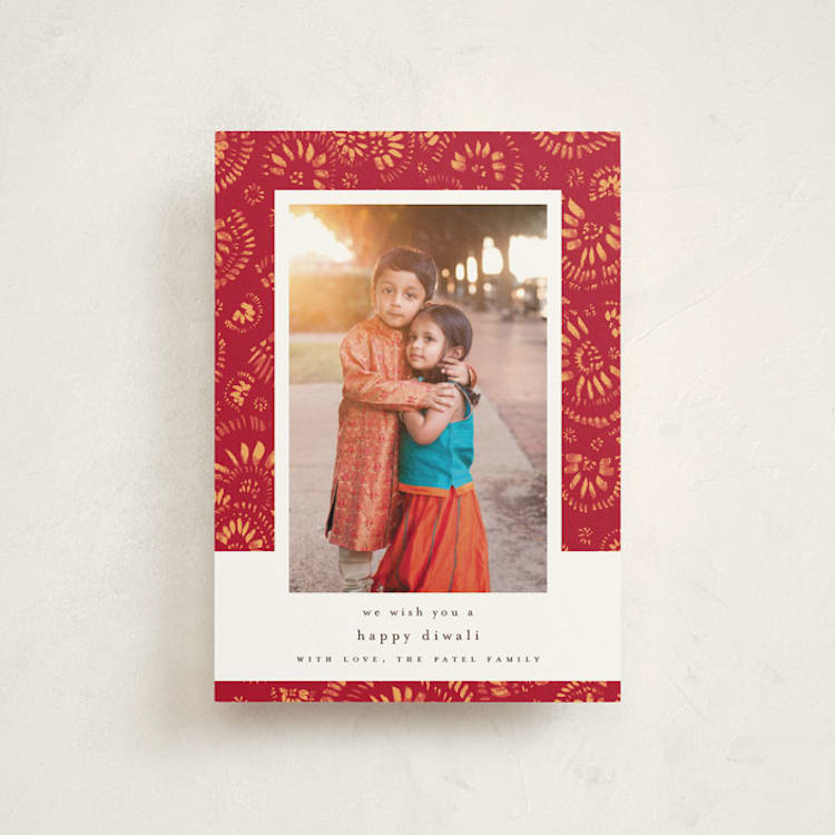 "spreading love" - Diwali Cards in Crimson by Susanne Kasielke - Front