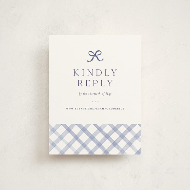 "Lattice" - Debutante Party Enclosure Cards in Bluebell by Meagan Christensen - Front