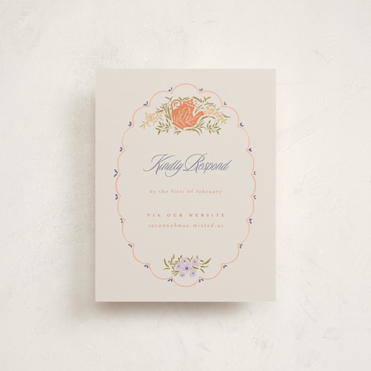 "fairy garden" - Debutante Party Enclosure Cards in Clementine by Vera Lim - Front