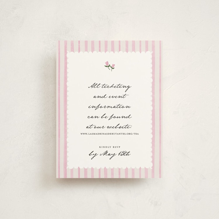 "tea time" - Debutante Party Enclosure Cards in Blue Raspberry by Kamala Nahas - Front