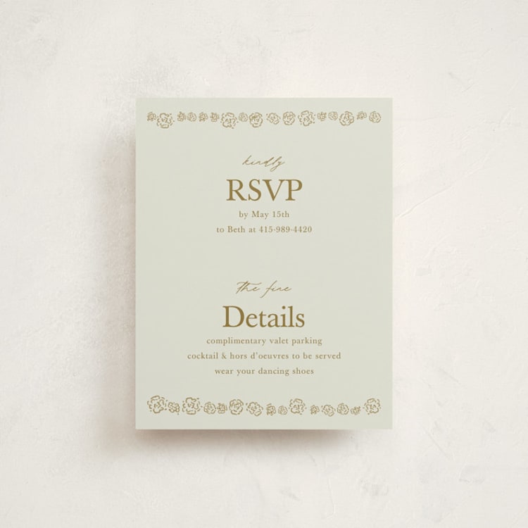 "Modern Elegance" - Debutante Party Enclosure Cards in Marigold by Stephanie Heinrich Godbout - Front