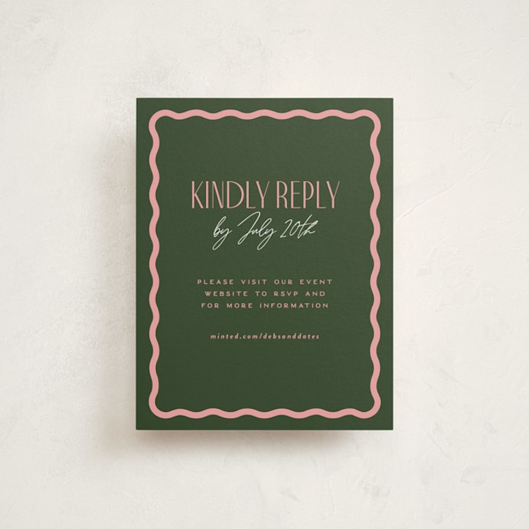 "Personality" - Debutante Party Enclosure Cards in Spruce by Owl and Toad - Front