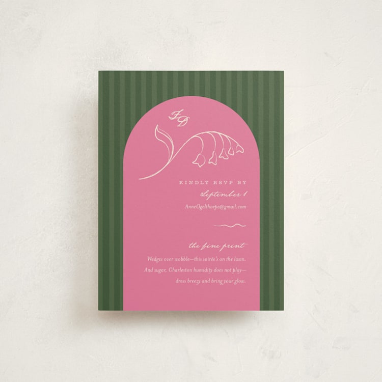 "arched wildflowers" - Debutante Party Enclosure Cards in Razzsmash by Kamala Nahas - Front