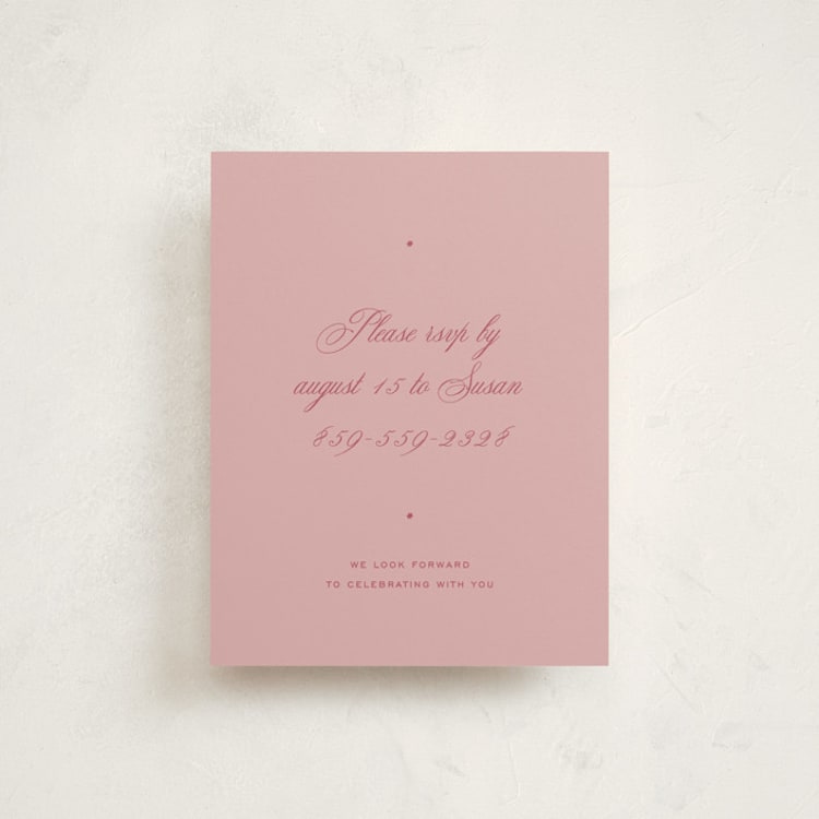 "Delicate" - Debutante Party Enclosure Cards in Rose by Blustery August - Front