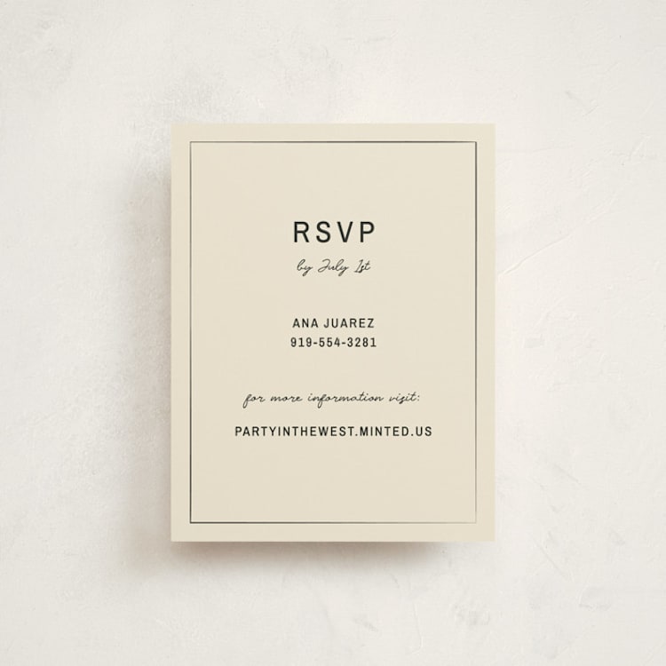 "Poster" - Debutante Party Enclosure Cards in Ink by Ani Somi - Front