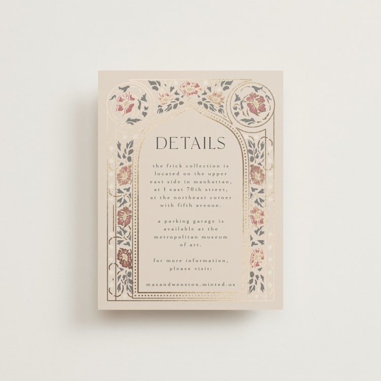 "Timeless Nature" - Direction Cards in Champagne by Ana de Sousa - Front