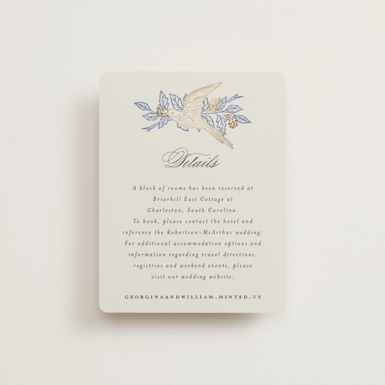 "meet me in the garden" - Direction Cards in Cornflower by Grae - Front