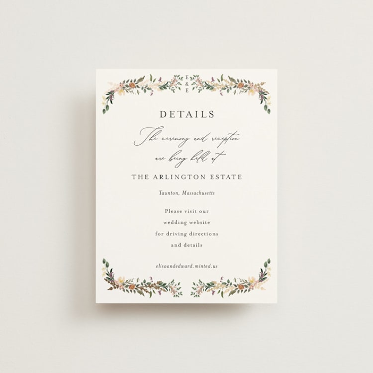 "Blooming Vine" - Direction Cards in Blush by Susan Moyal - Front