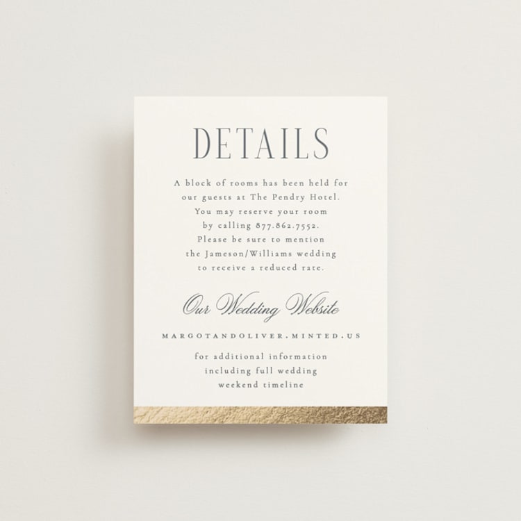 "The Ritz" - Direction Cards in Quartz by Kristie Kern - Front
