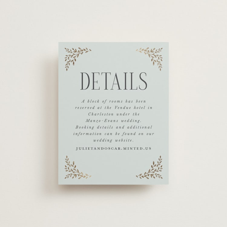 "Enchanted" - Direction Cards in Mist by Laura Hankins - Front