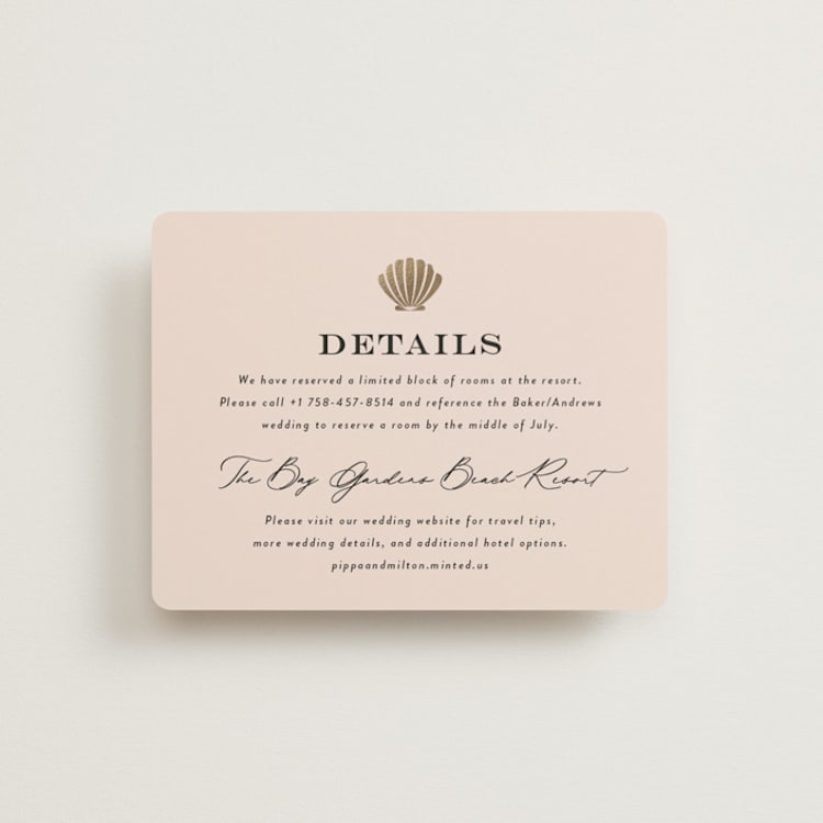 "tropical getaway" - Direction Cards in Blush by Laura Hamm - Front