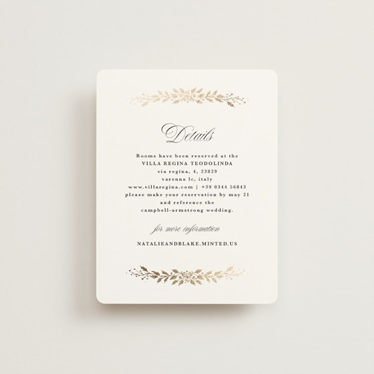 "Lake Como" - Direction Cards in Diamond by Kate Ahn - Front