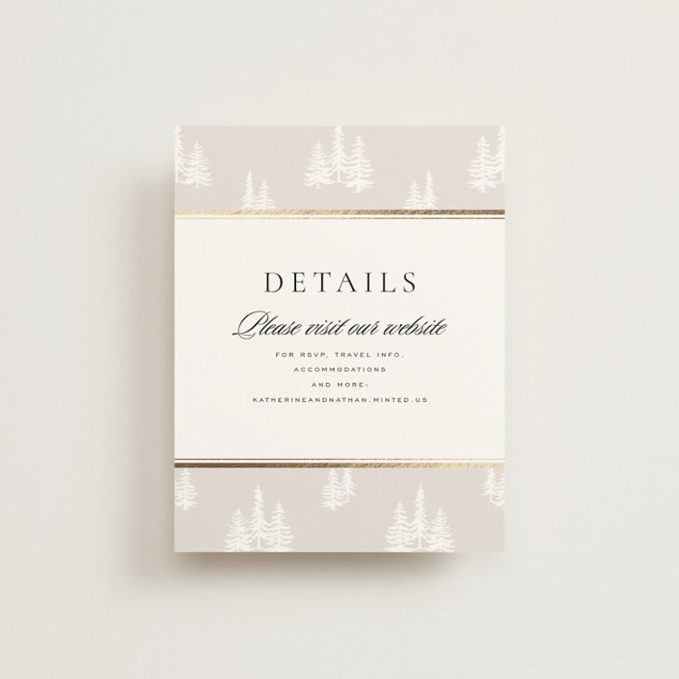 "Gilded Forest" - Direction Cards in Snow by Stacy Maalouf - Front