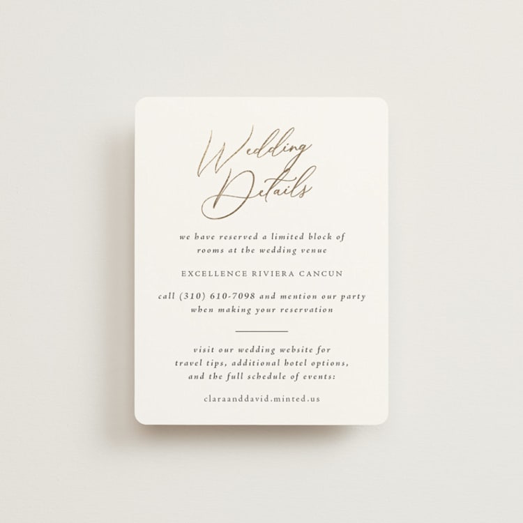 "Palm Monogram" - Direction Cards in Leaf by Olivia Raufman - Front