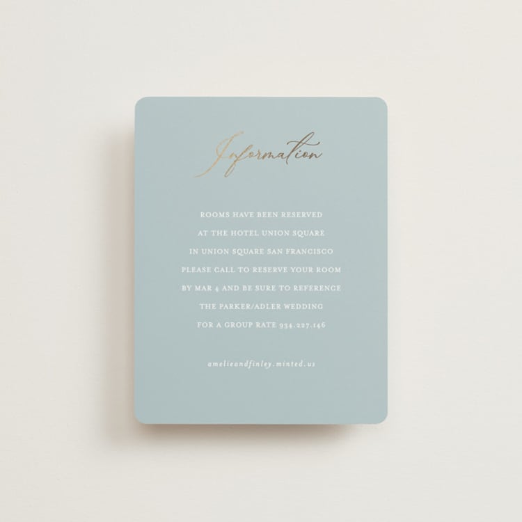 "Delicacy" - Direction Cards in Dusty Blue by Angela Thompson - Front