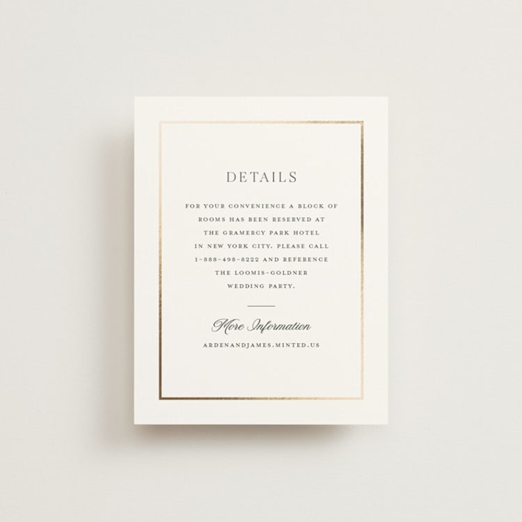 "Opulence" - Direction Cards in Pearl by Stacey Meacham - Front