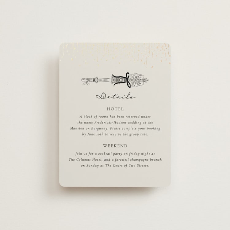 "Hand Illustrated Whimsical Chandelier" - Direction Cards in Noir by Jackie Crawford - Front