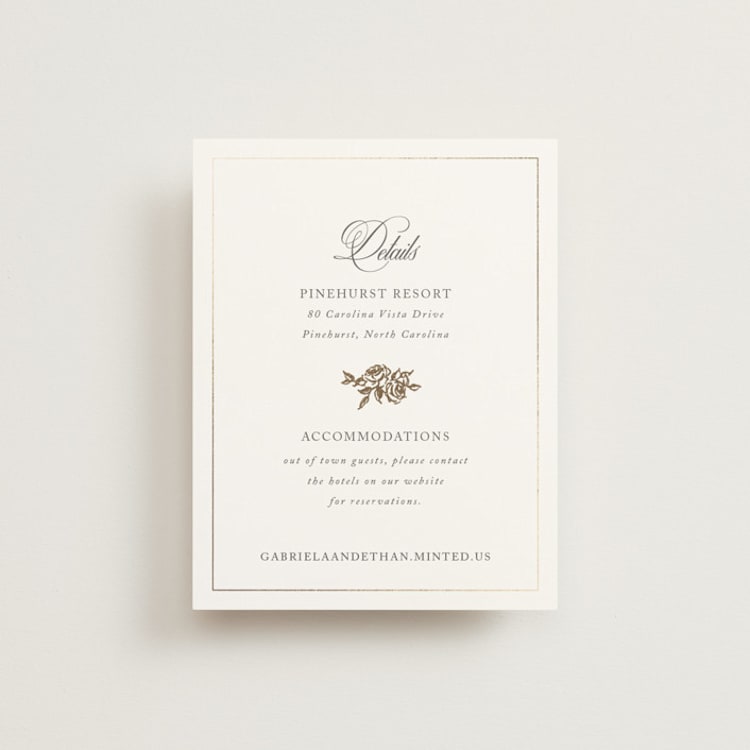 "Here With You" - Direction Cards in Classic Bride by Design Lotus - Front