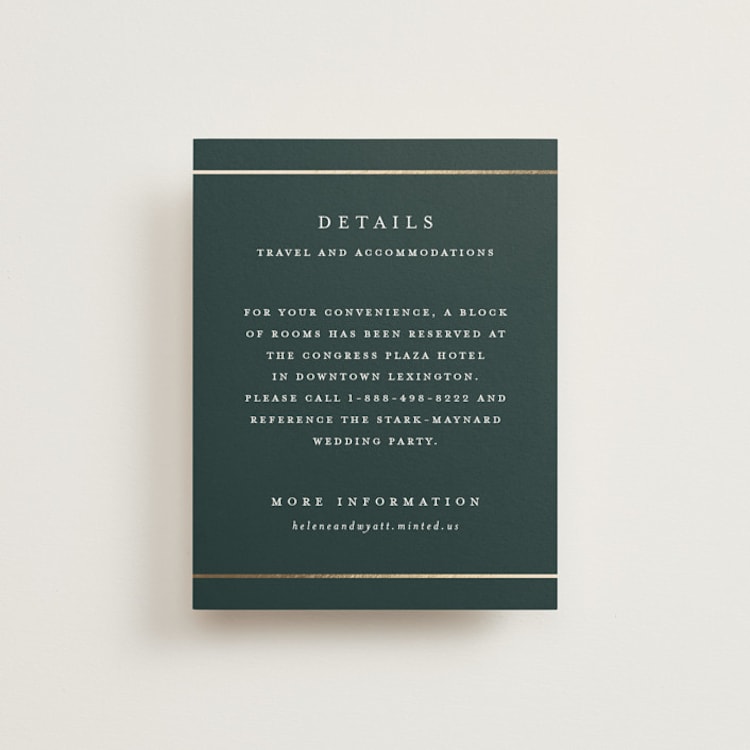 "Style and grace" - Direction Cards in Forest by Stacey Meacham - Front