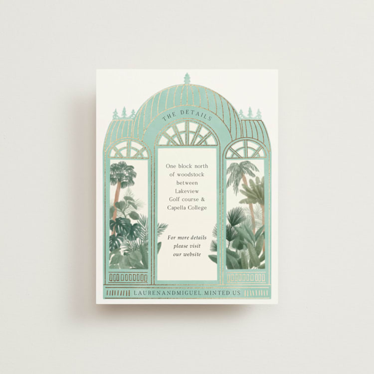 "The Greenhouse" - Direction Cards in Seagreen by Elly - Front