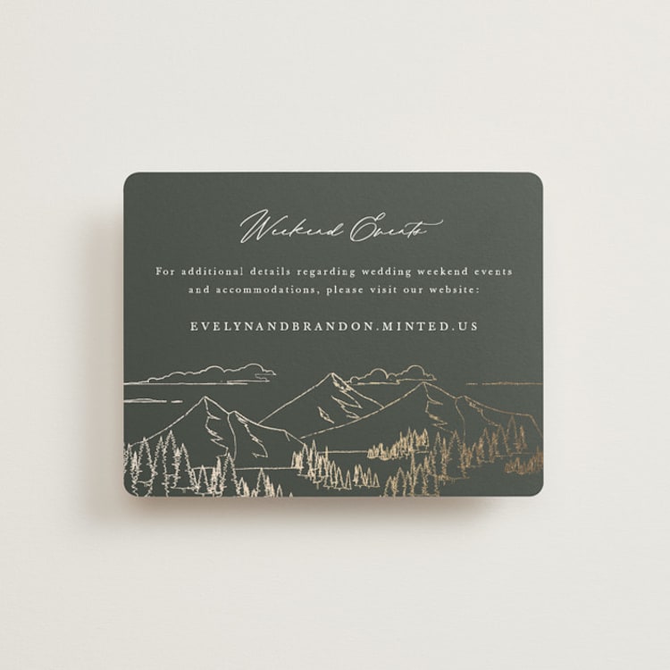 "Peaks" - Direction Cards in Hunter by Sarah Brown - Front