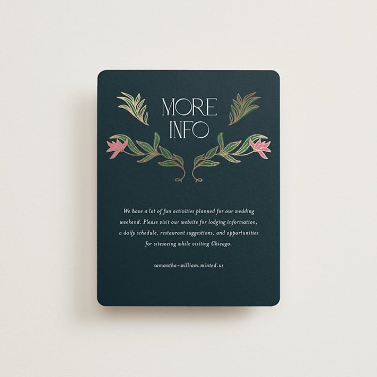"Gilded Tapestry" - Direction Cards in Midnight Garden by Simona Camp - Front