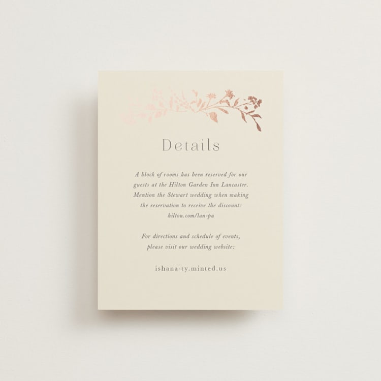 "Queen Anne's Lace" - Direction Cards in Creme Brulee by Jennifer Wick - Front