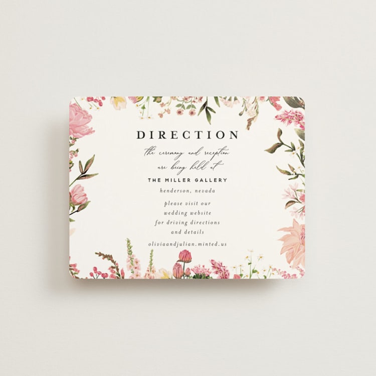 "Lush" - Direction Cards in Blush by Susan Moyal - Front